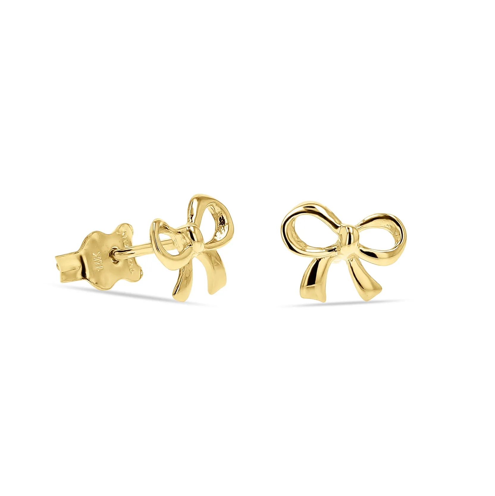 Gold Bow Studs