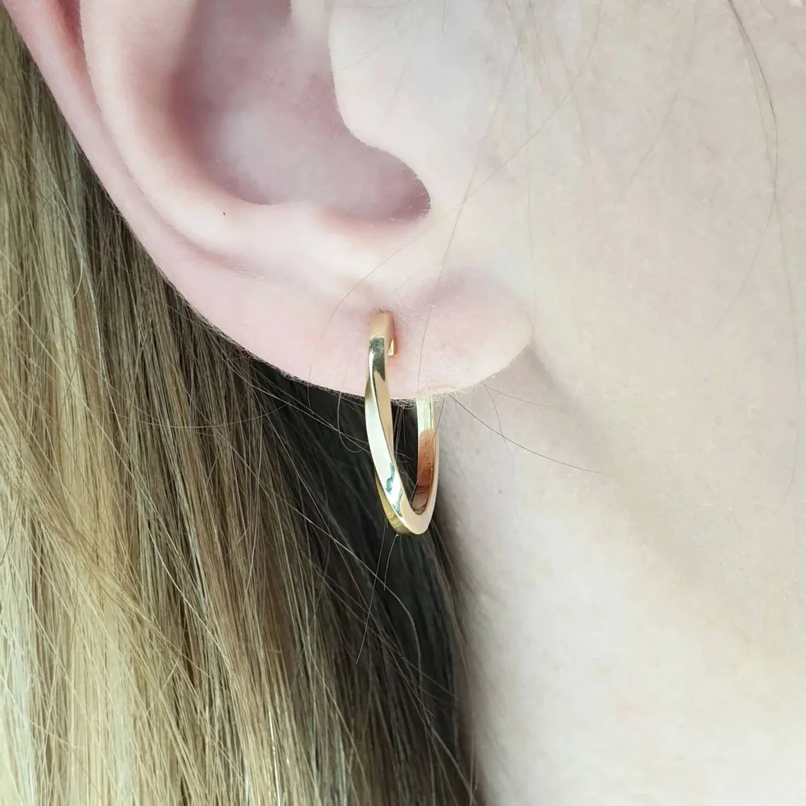 Gold Mobius Earrings