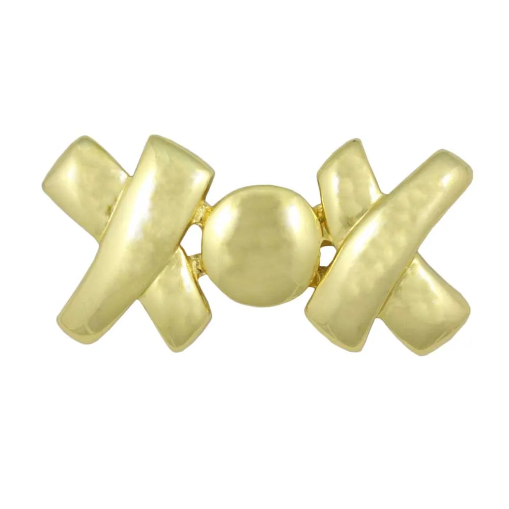 Gold-plated XOX Hugs and Kisses Brooch Pin - PF527