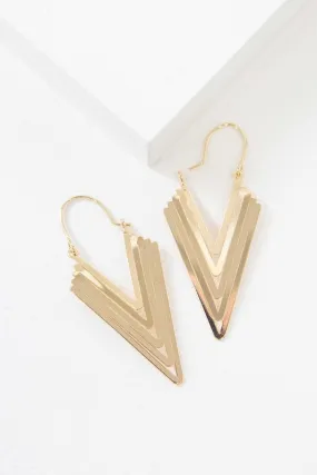 Gold Plating Athena Hook Earrings