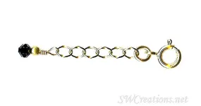 Golden Cosmo Jet Crystal Anklet Extender