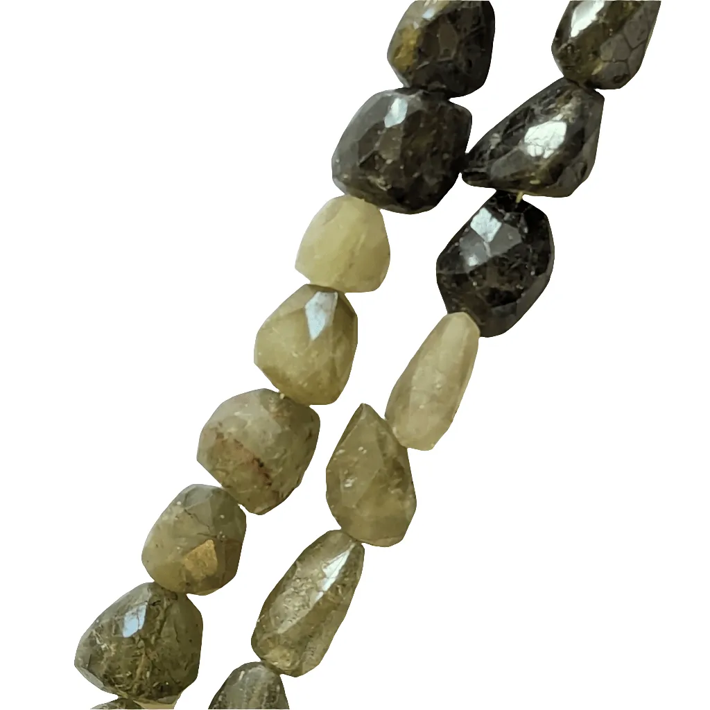 Grossular Garnet Faceted Nugget Beads (per bead)