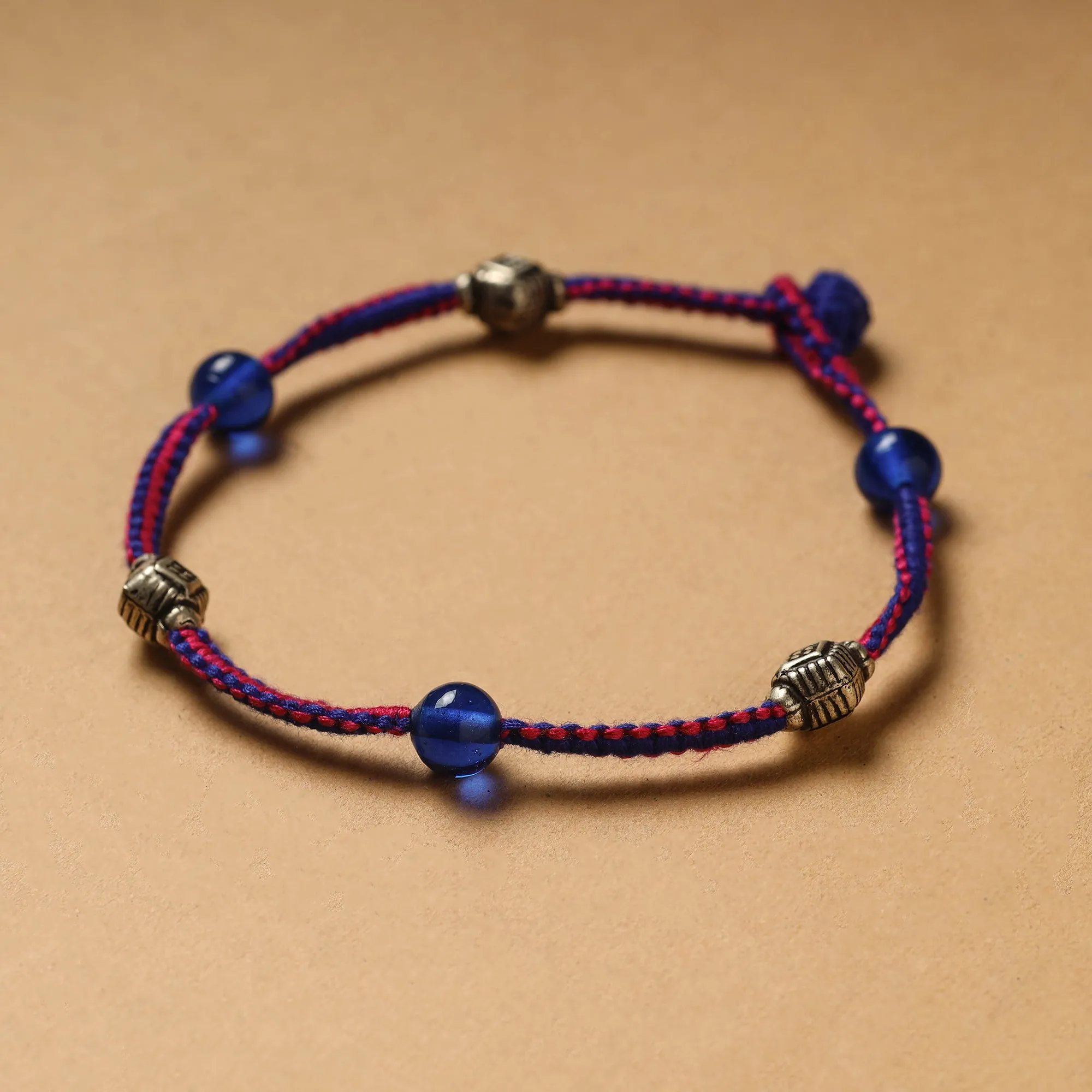 Handcrafted Patwa Thread & Beadwork Anklet 63