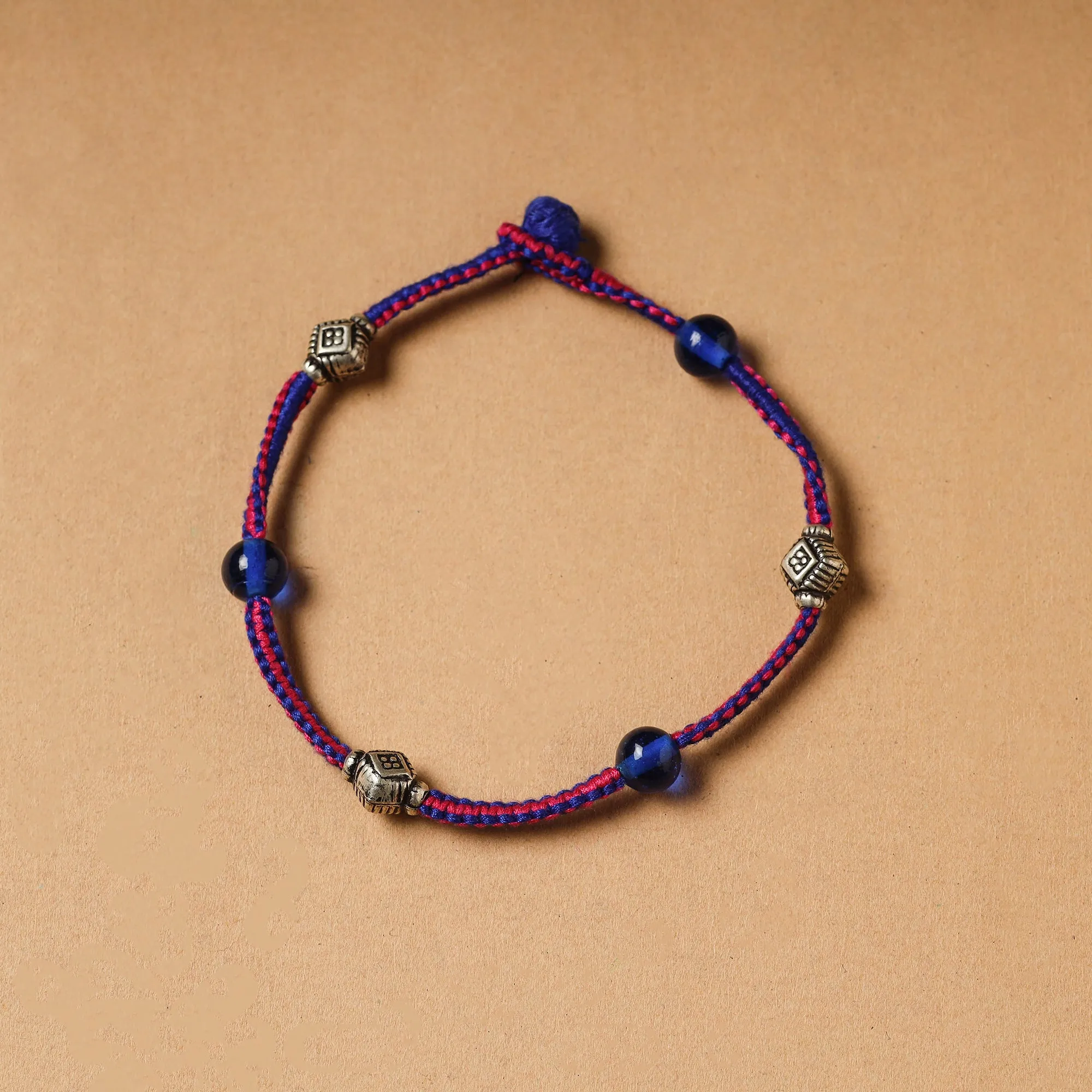 Handcrafted Patwa Thread & Beadwork Anklet 63