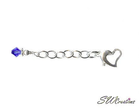 Heart of Gem Crystal Anklet Jewelry Extender