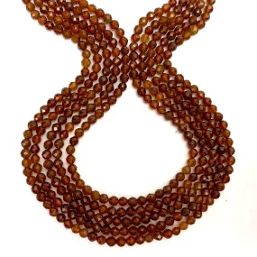 Hessonite Sri Lanka Garnet 4mm Faceted Rounds