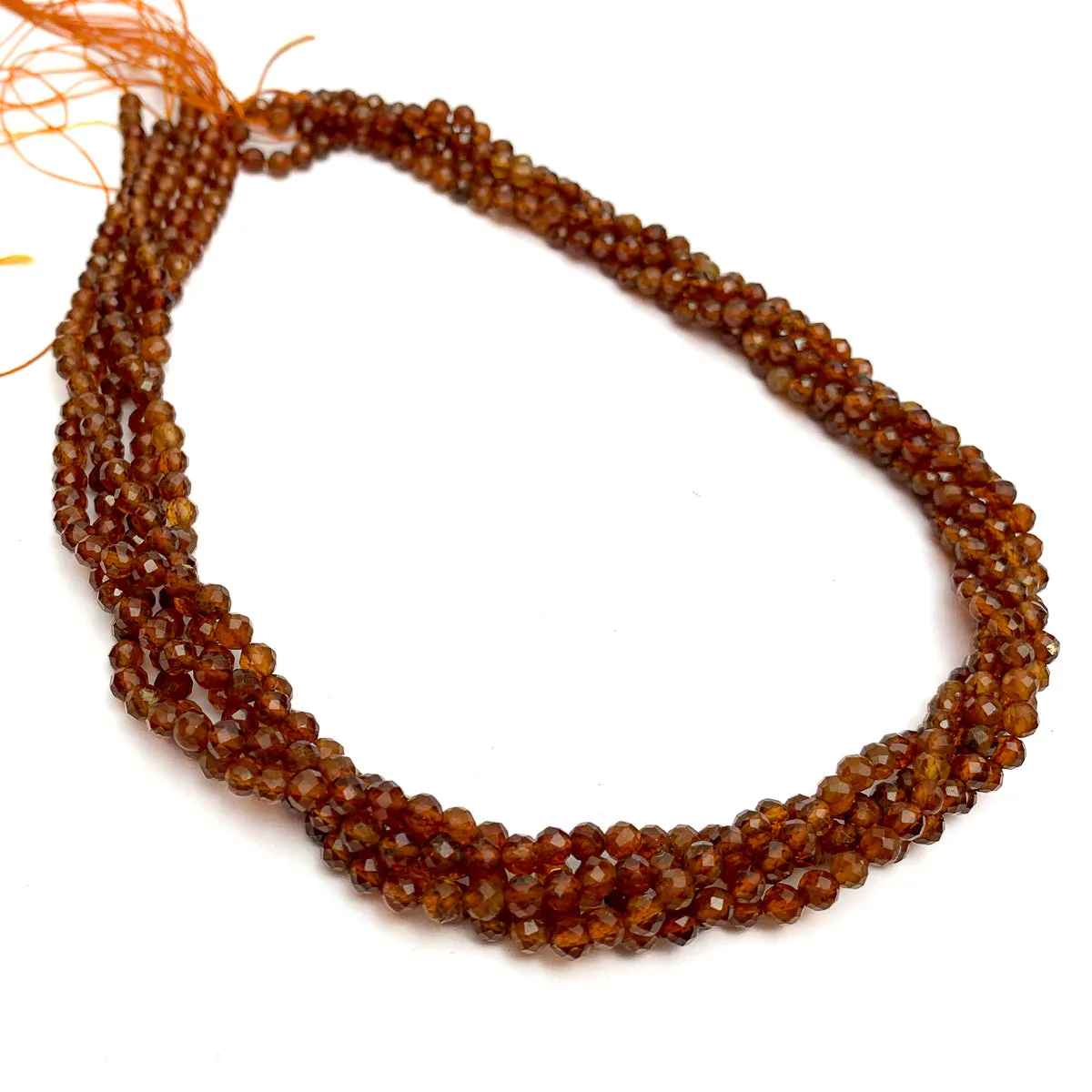 Hessonite Sri Lanka Garnet 4mm Faceted Rounds