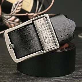 High Quality Genuine Leather Vintage Pin Buckle Belt