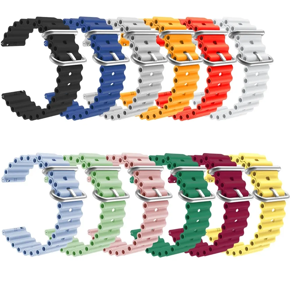 Hugo Boss 22mm Range compatible Silicone Ocean Bands Watch Straps