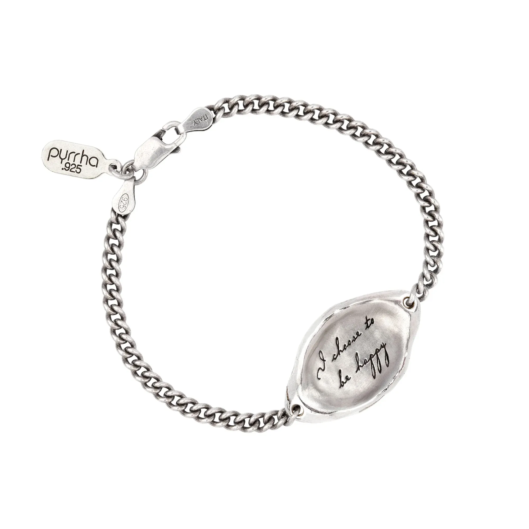 I Choose To Be Happy Affirmation Talisman Chain Bracelet