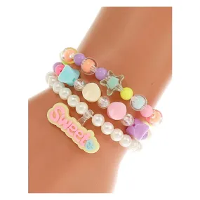 JAB45227 - Words Bead Stretch Bracelet Set