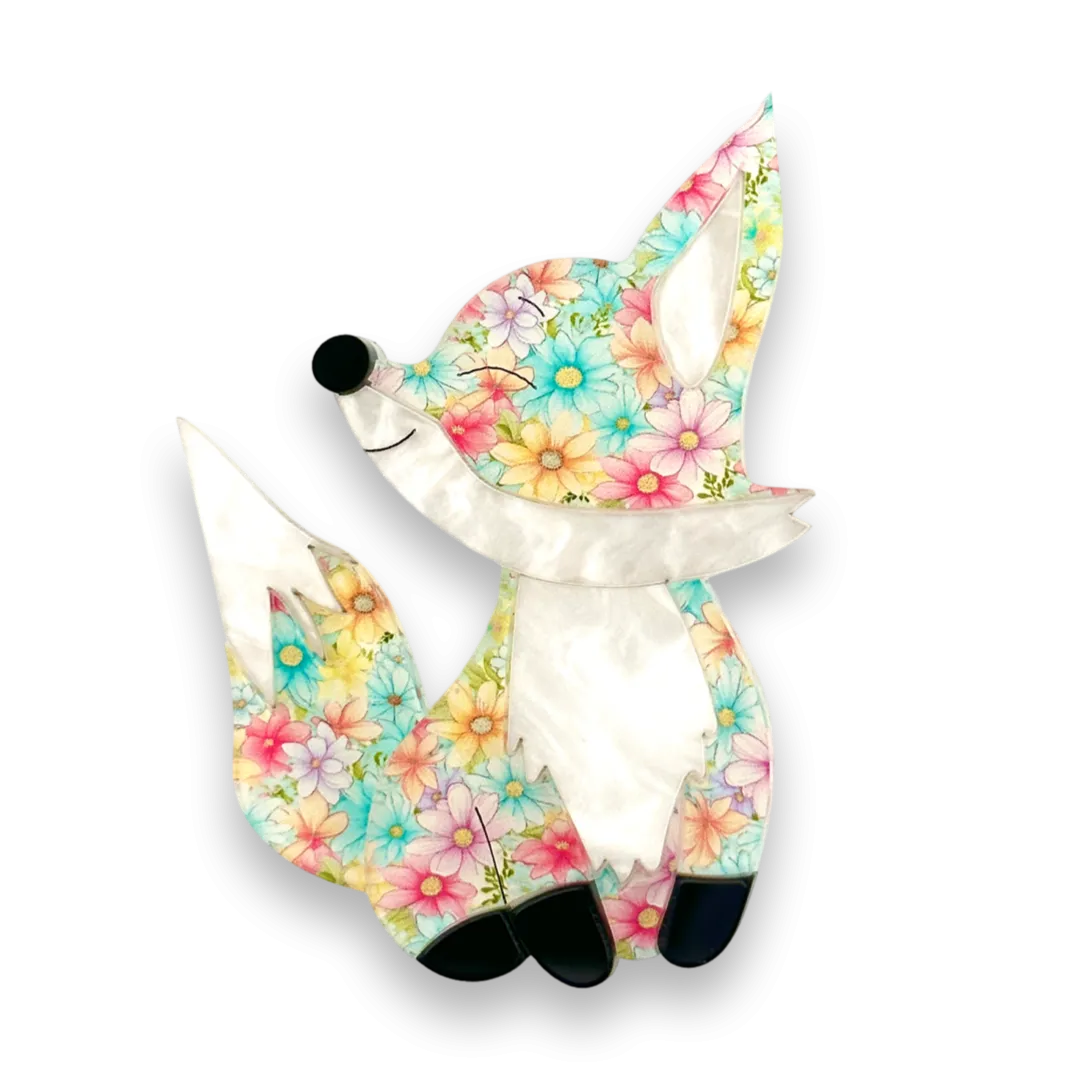 Jessica the spring 🦊 fox - brooch - Set of 2