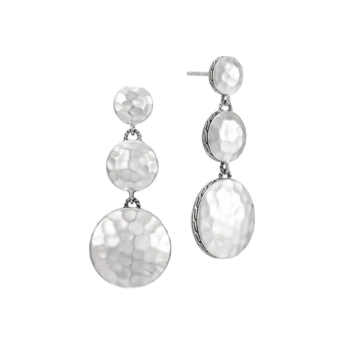 John Hardy Palu Silver Drop Earrings