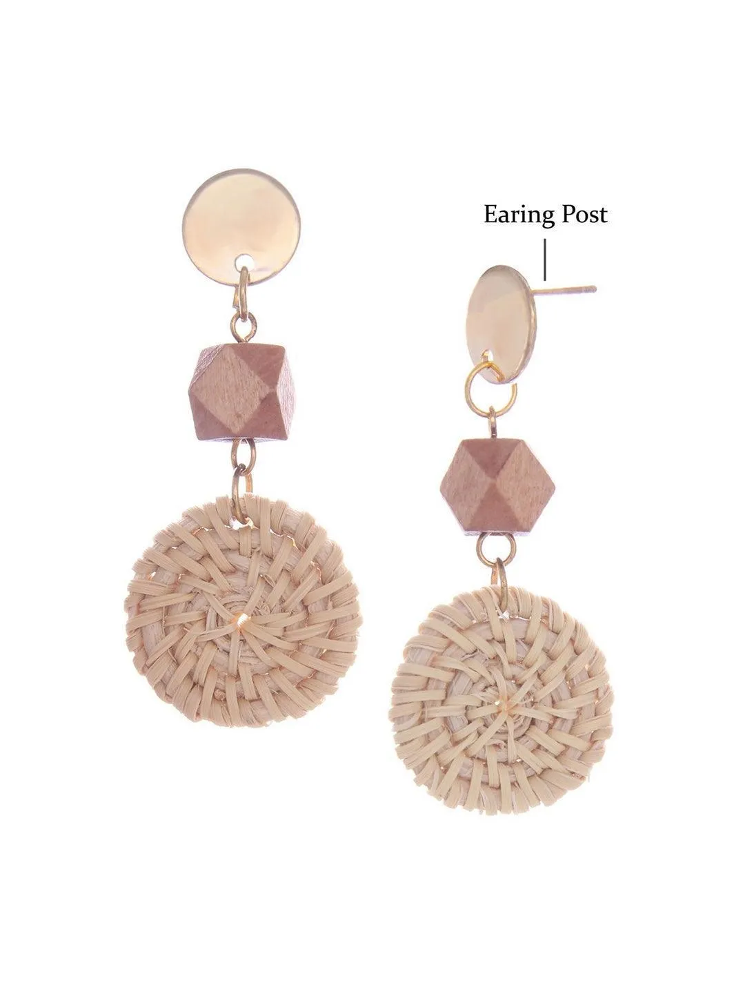 Jovita George In Bamboo Earrings Beige