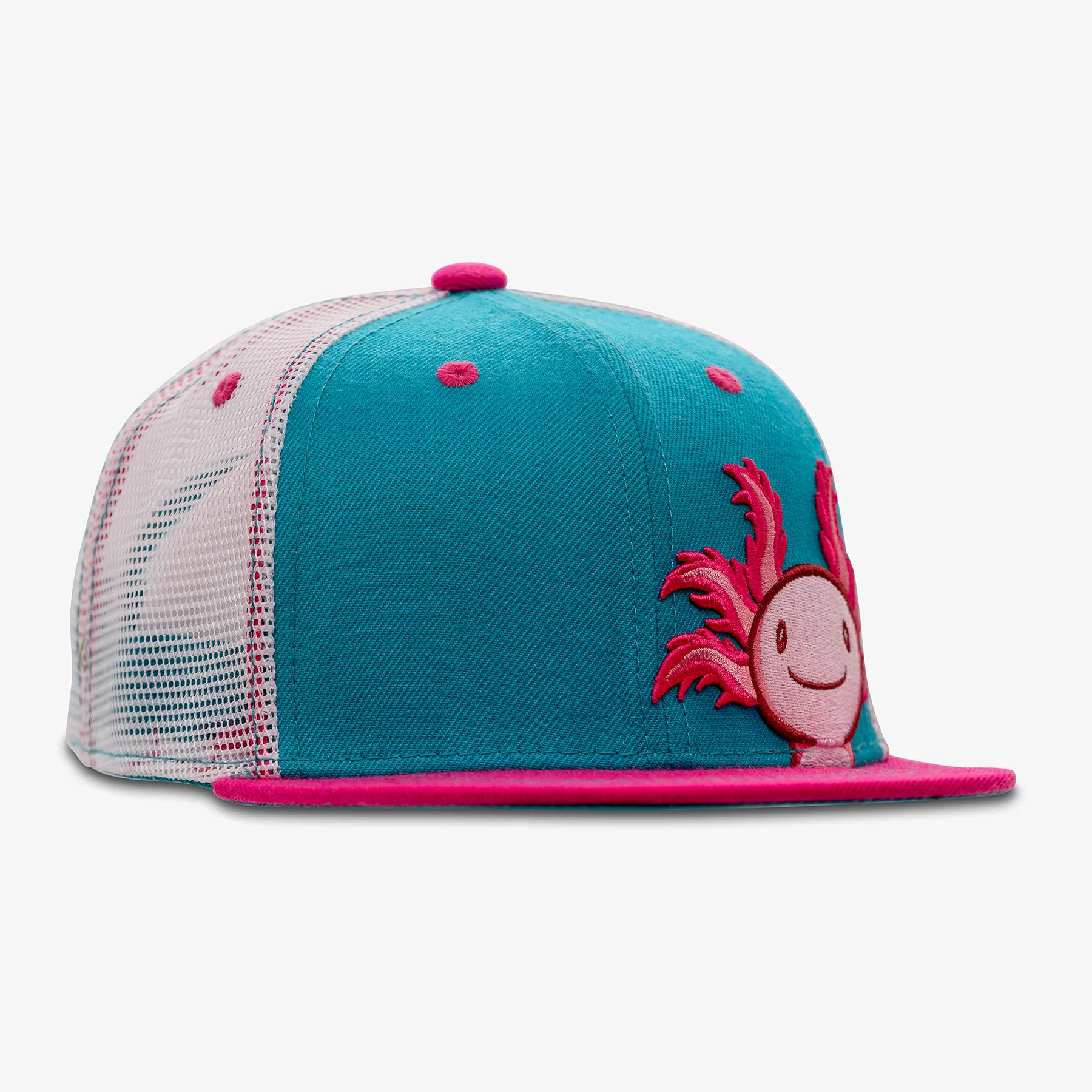 Kids Axolotl Flatbill Snapback Hat