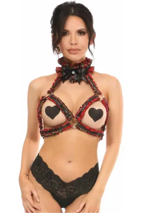 Kitten Collection Red Plaid Triangle Top Body Harness