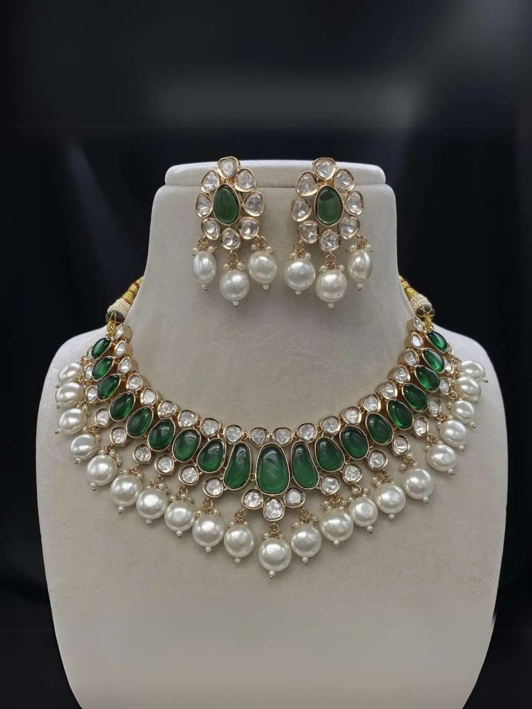 Kundan And Beads Studded Choker Necklace Set