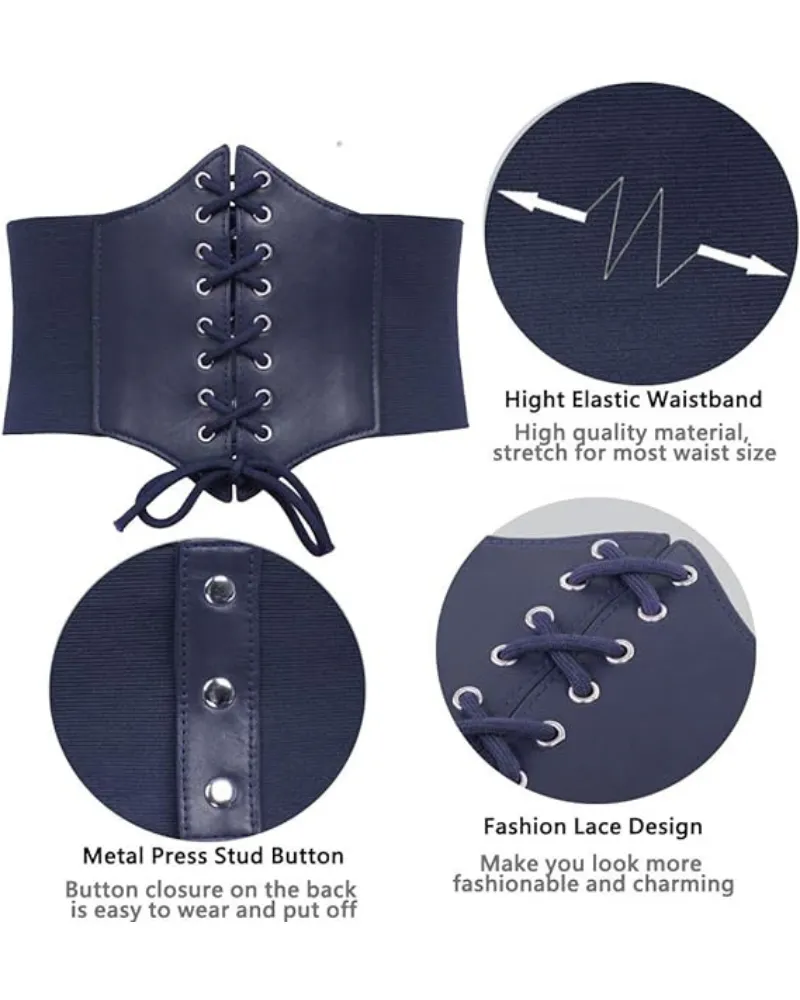 Lace-up Cinch Belt Tied Corset Elastic Waist Belt