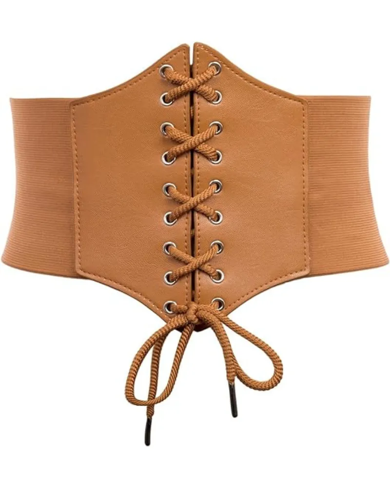 Lace-up Cinch Belt Tied Corset Elastic Waist Belt