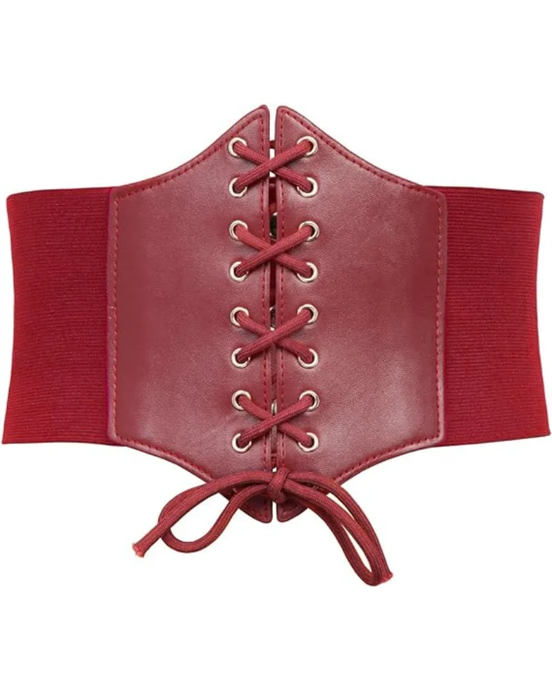 Lace-up Cinch Belt Tied Corset Elastic Waist Belt