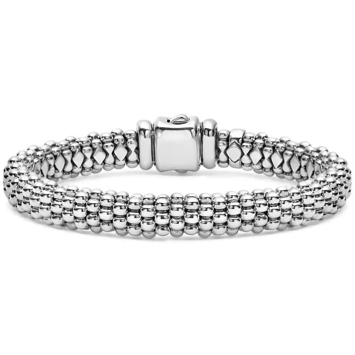 LAGOS 9MM Caviar Bracelet in Sterling Silver - Size Medium (7)