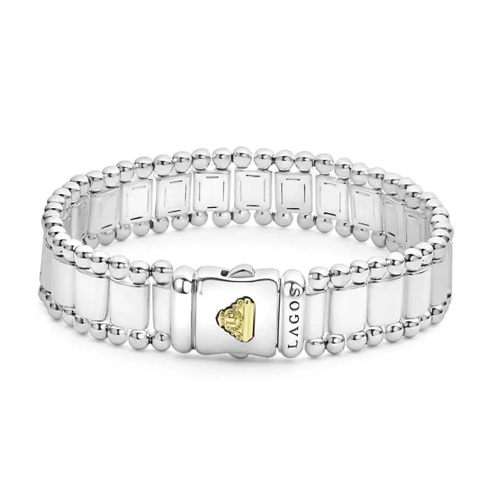 LAGOS Anthem Link Bracelet in Sterling Silver and 18K Yellow Gold