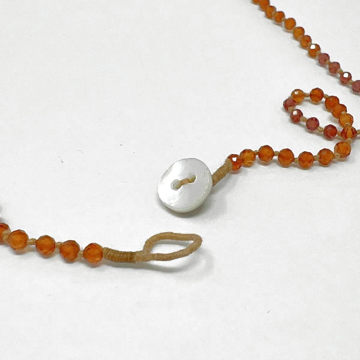 Lena Skadegard Hessonite Garnet on Cord  Necklace