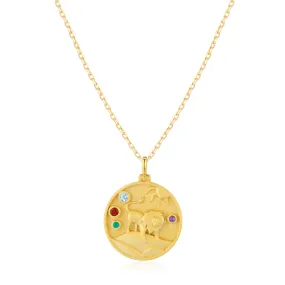 Leo Zodiac Mantra Necklace