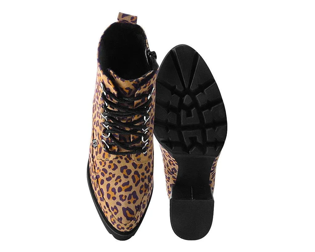 Leopard 6-Ring Bootie Platform Heel