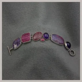 Lepidolite / Tourmaline / Amethyst Bracelet