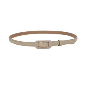 Light Khaki Women Thin Waist Leather Belt 淺卡其女士細腰皮帶 KCBELT1116