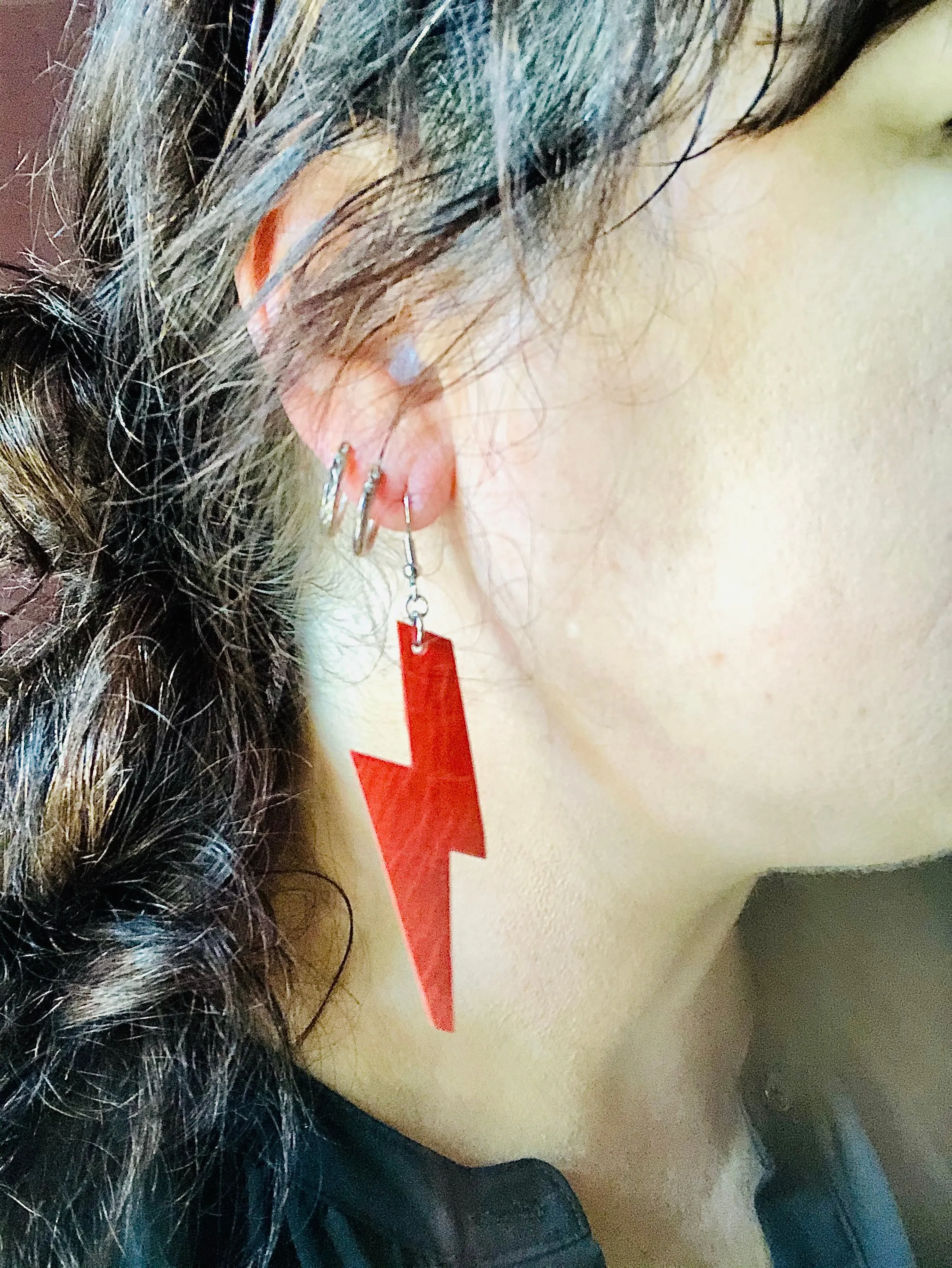 Lightening bolt earrings