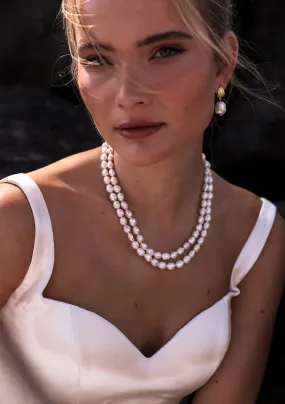 Lola Knight - Gianna Freshwater Pearl Bridal Necklace - 18K Gold