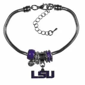 LSU Tigers Euro Bead Bracelet