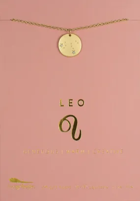 Lucky Feather Zodiac Necklace: Leo