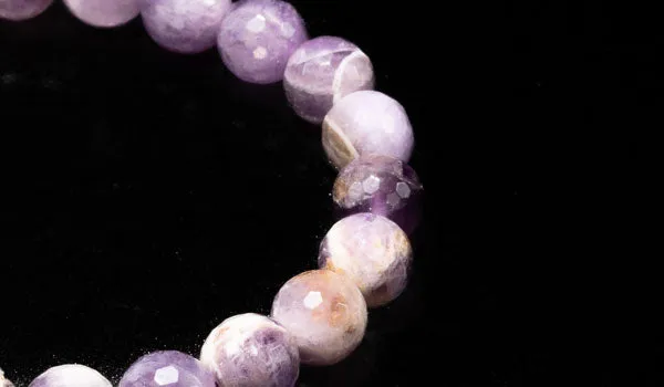 Luxury Faceted Dog Tooth Amethyst Natural Gemstone Bracelet