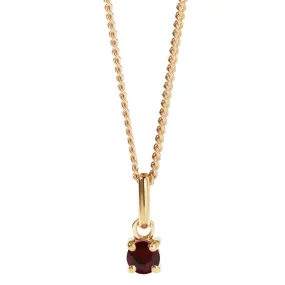 Meadowlark Della Necklace - Gold Plated & Garnet