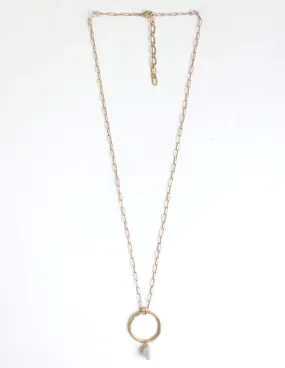 Meghan Browne Ellen Necklace - Gold Pearl