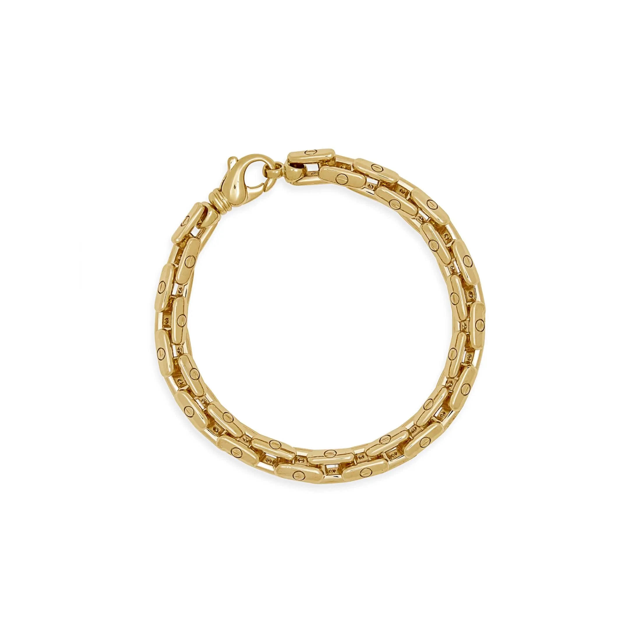 Men's Bold Anchor Bracelet in Yellow Gold