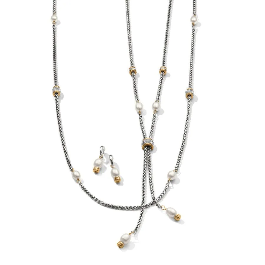 Meridian Petite Pearl Two Tone Long Necklace