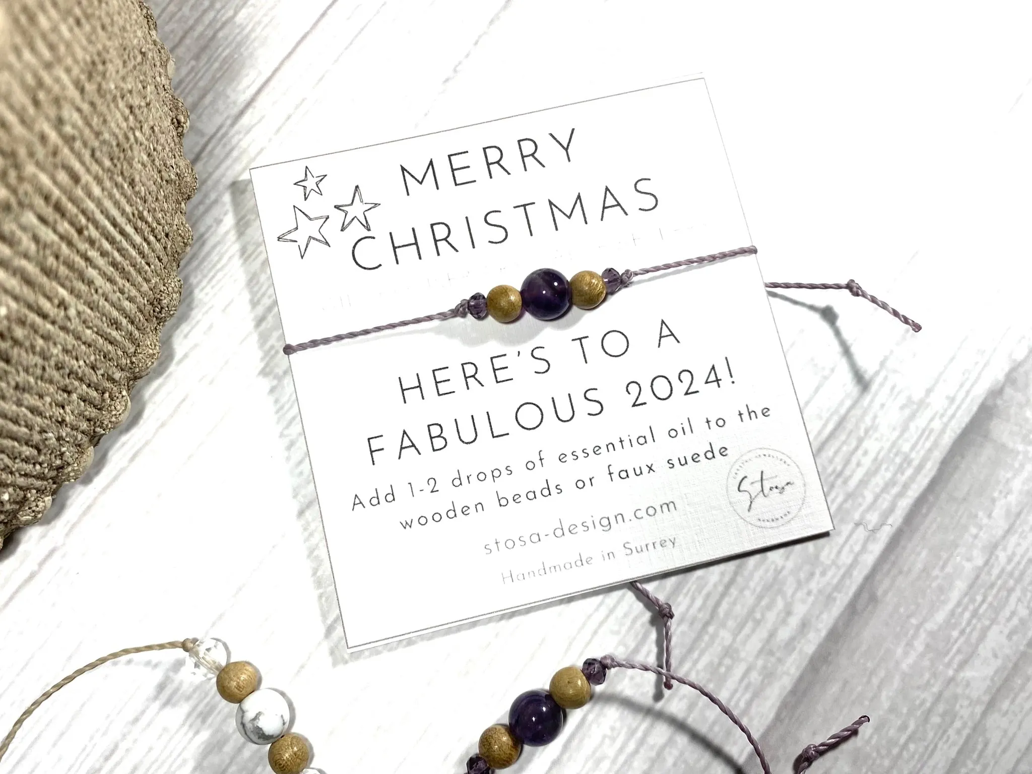 Merry Christmas Gift Card Bracelet - Here's to a Fabulous 2024