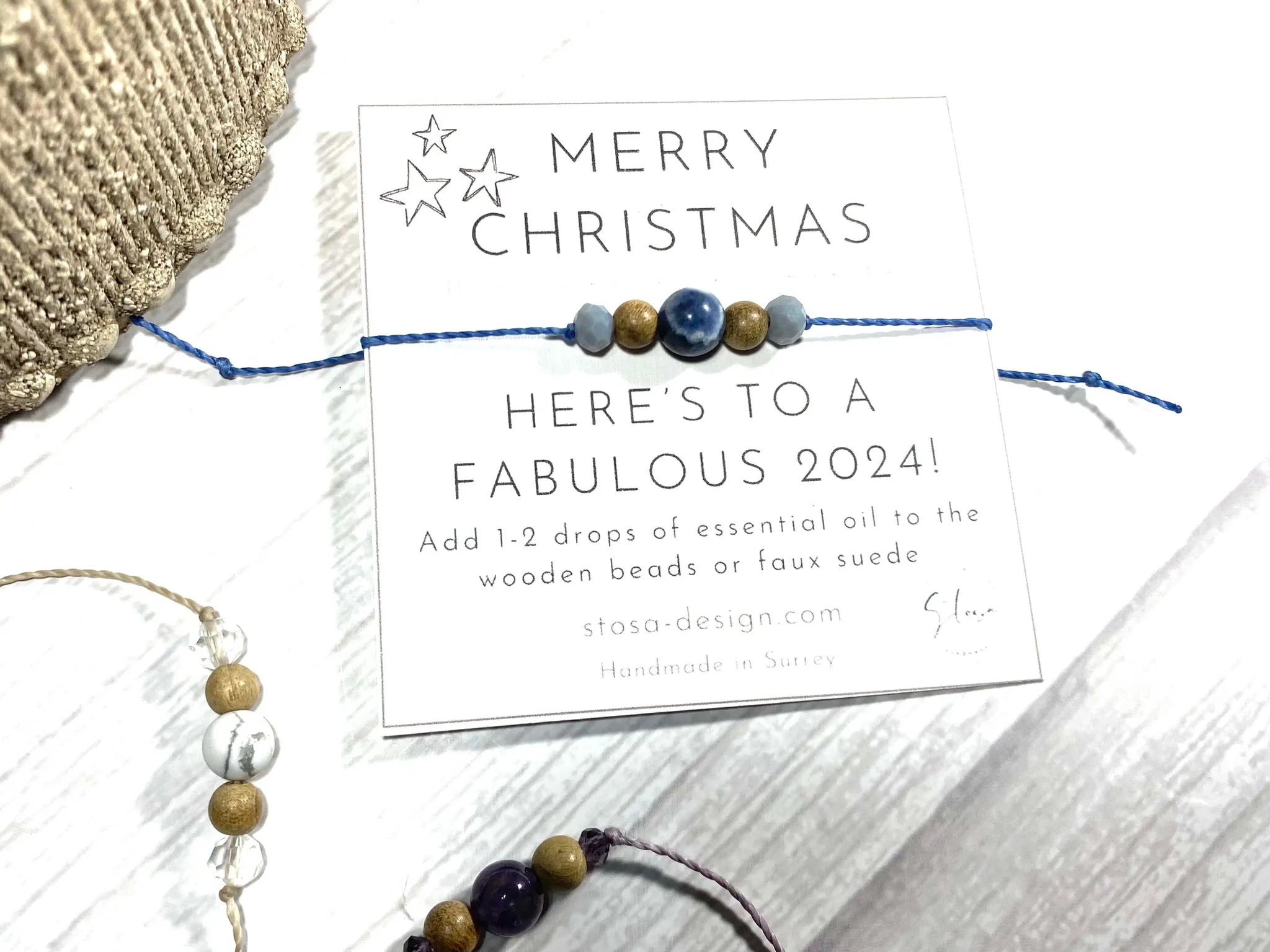 Merry Christmas Gift Card Bracelet - Here's to a Fabulous 2024