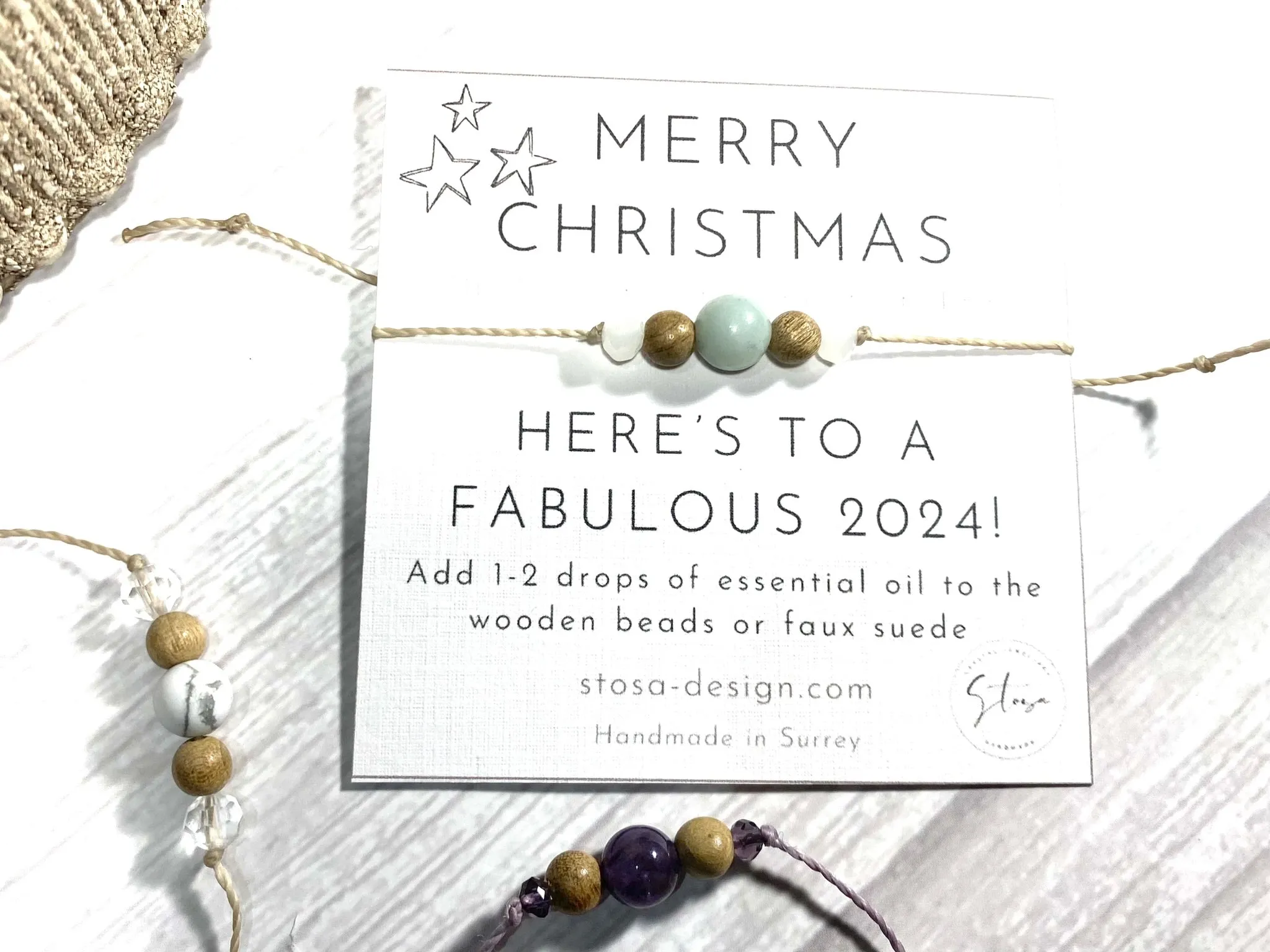 Merry Christmas Gift Card Bracelet - Here's to a Fabulous 2024