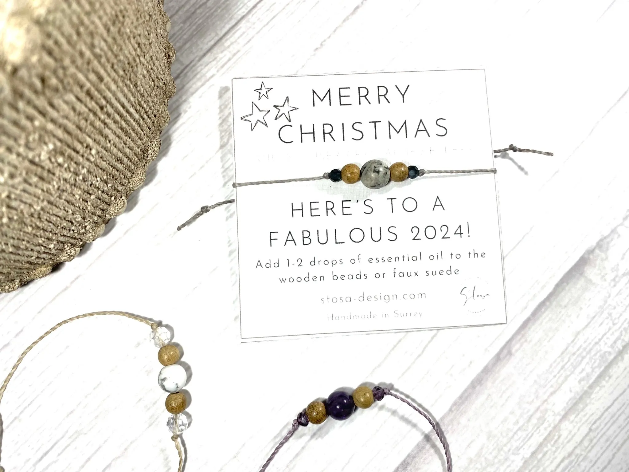 Merry Christmas Gift Card Bracelet - Here's to a Fabulous 2024