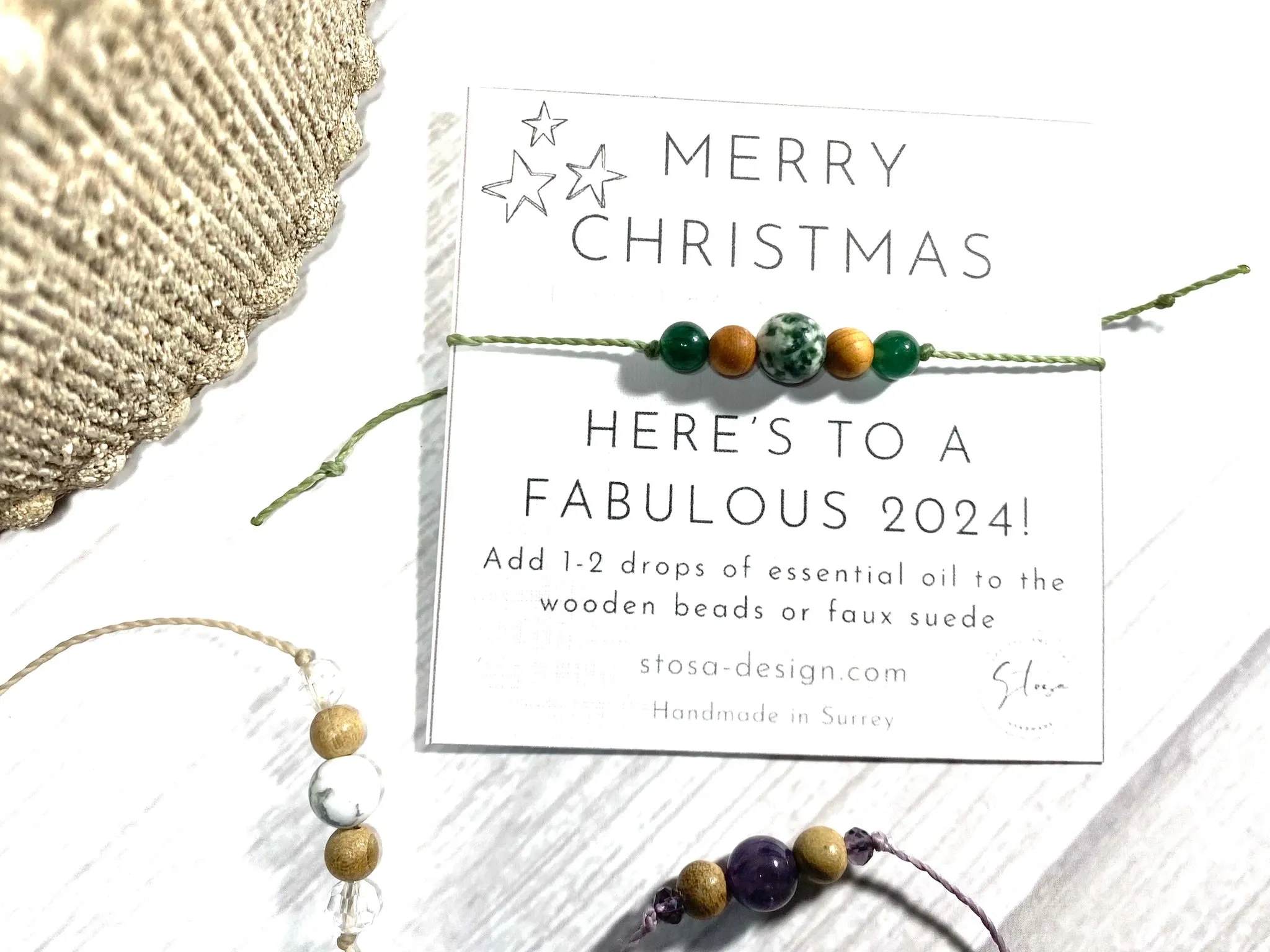 Merry Christmas Gift Card Bracelet - Here's to a Fabulous 2024