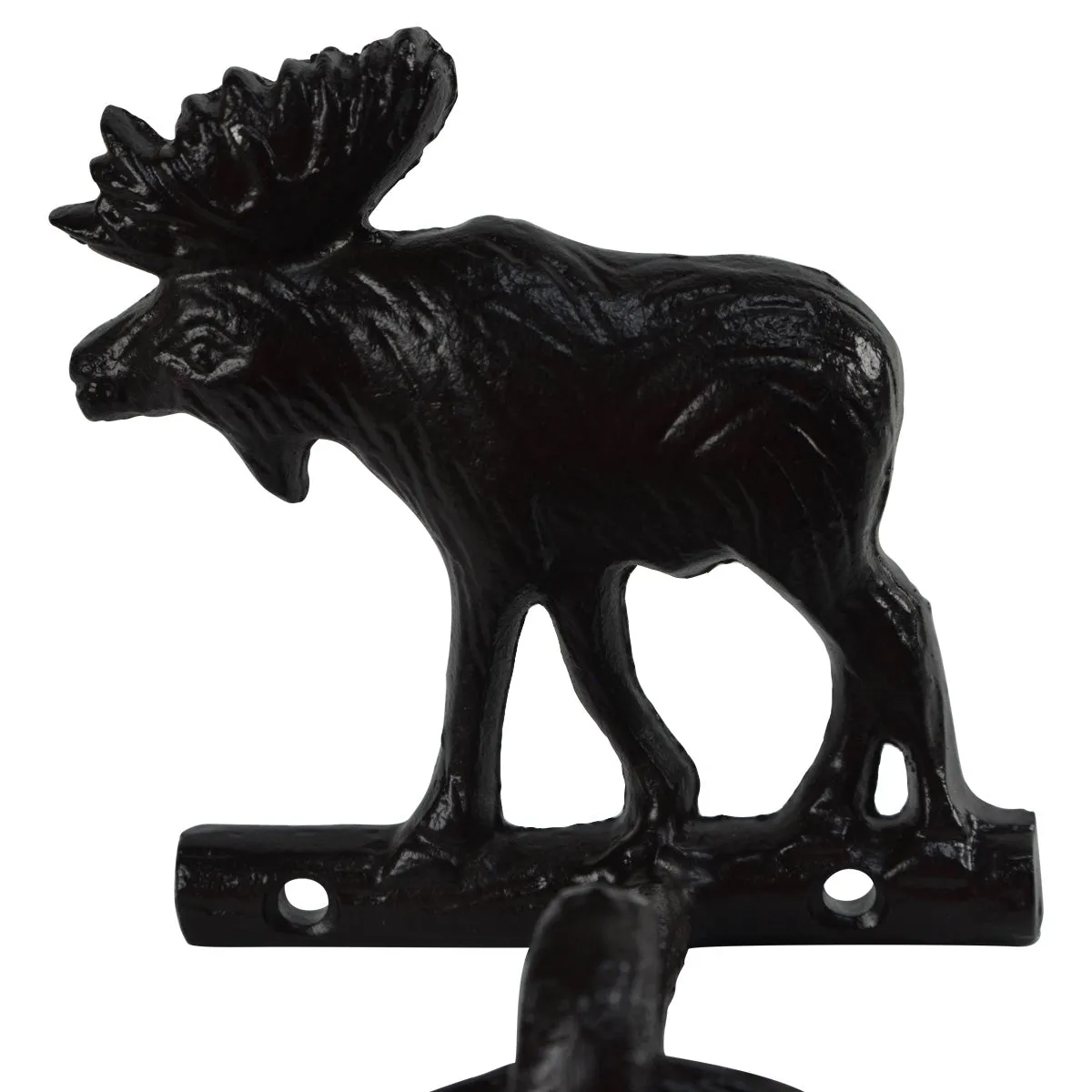 Metal Wall Mount Bull Moose Rustic Towel Ring Holder