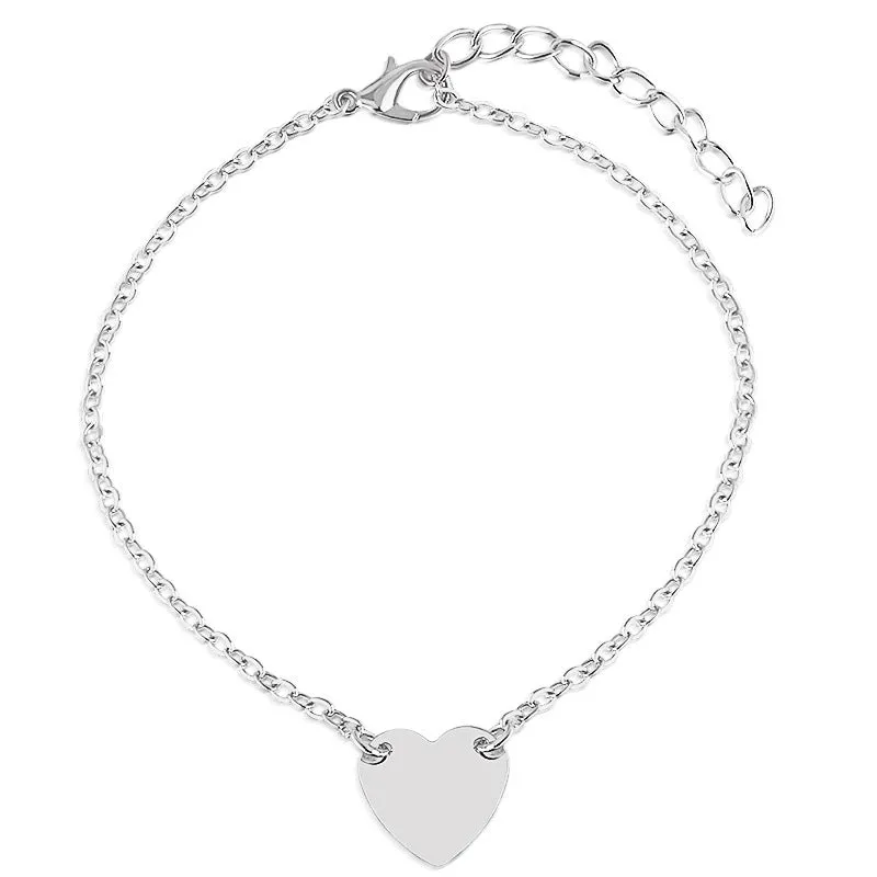 Minimalist Heart-Shaped Anklet Bracelet