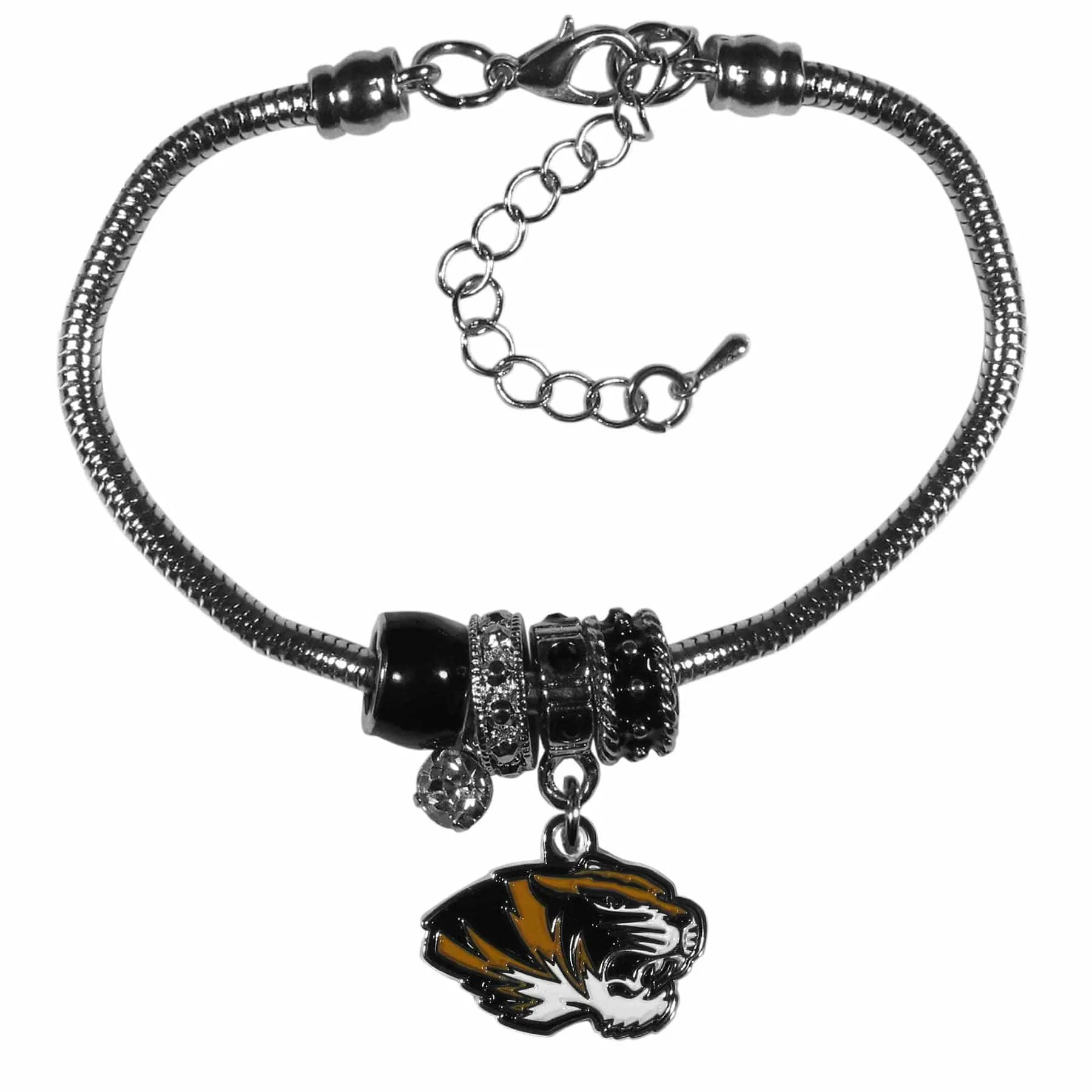 Missouri Tigers Euro Bead Bracelet