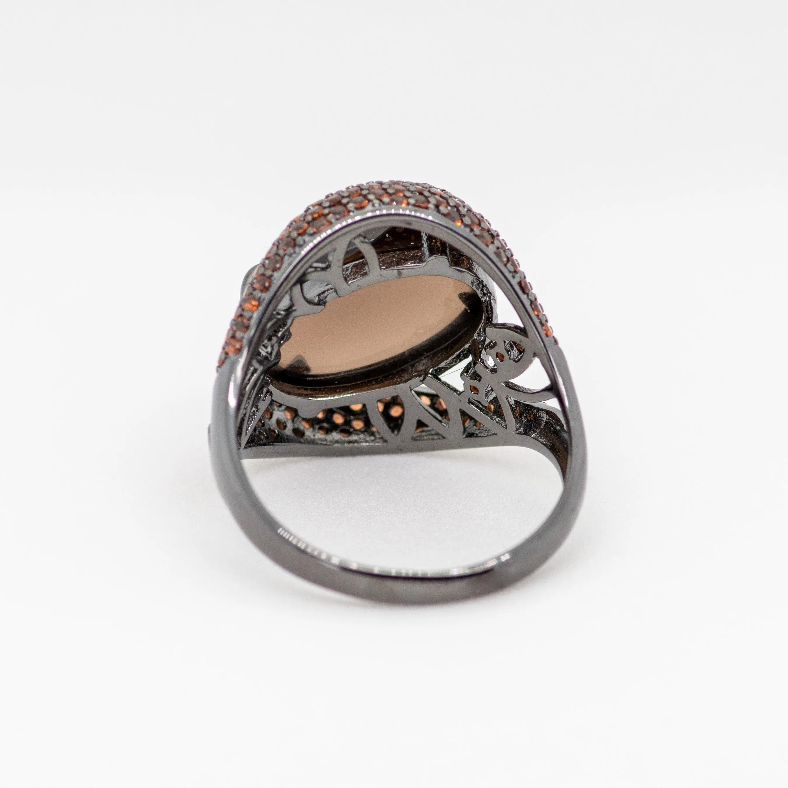 Morion Quartz Ring in Sterling Silver