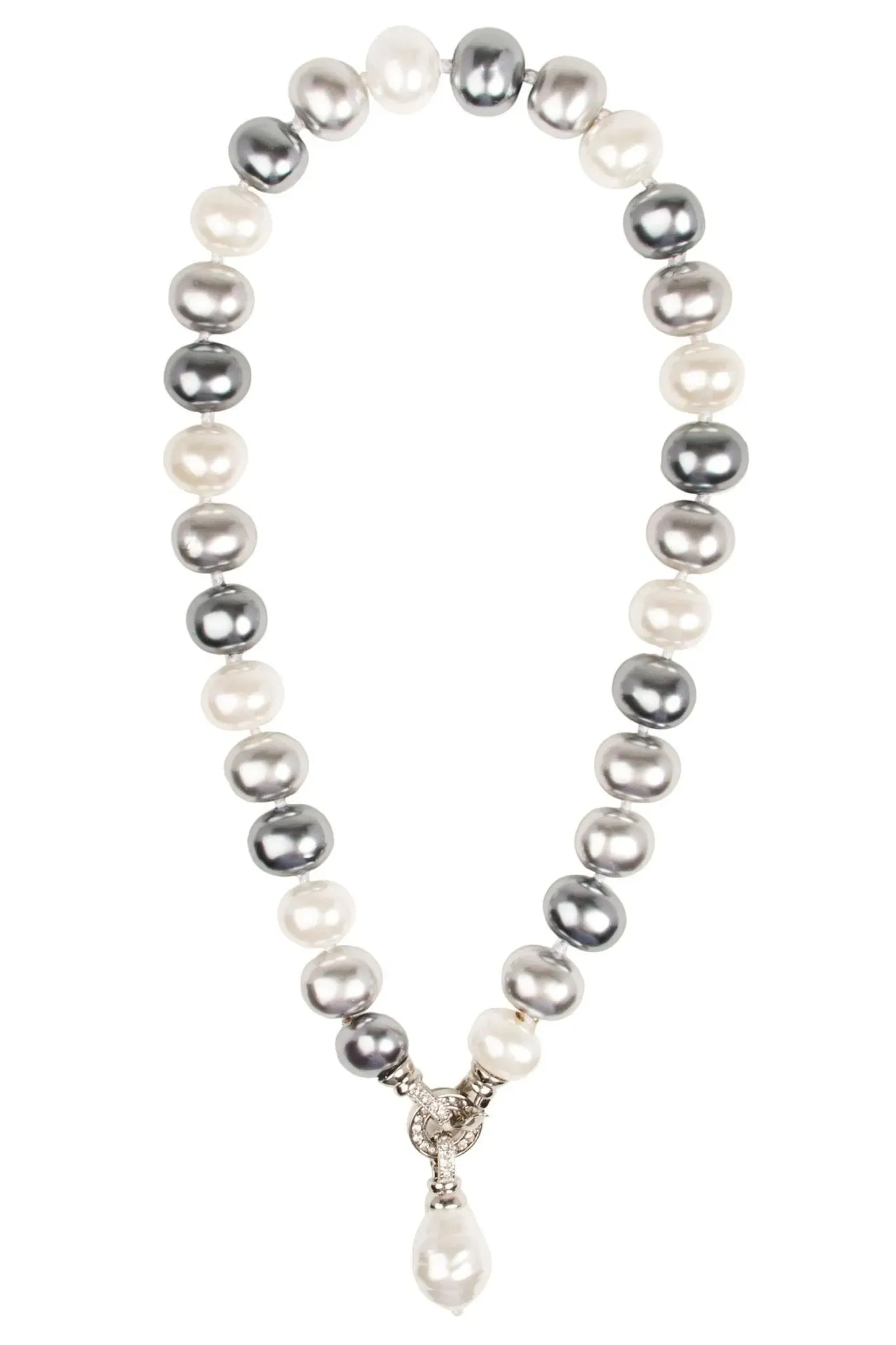 Multicolor Pearl Drop Necklace